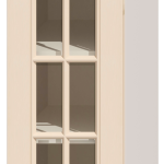 Corp superior 1 ușă cu vitrină, 2 polițe, L30cm, H72cm, A30cm