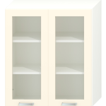 Corp superior 2 uși cu vitrină, 2 polițe, L80cm, H90cm, A30cm