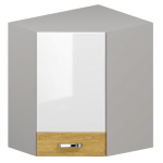 Corp superior de colț, 2 polițe, L60cm x L60cm, H72cm, A30cm