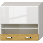 Corp superior 2 uși cu vitrină, 2 polițe, L80cm, H72cm, A30cm